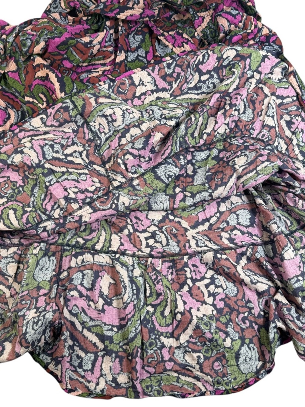 Cleobella Paisley Maxi‎ Dress with Navy Yoke - Picture 6 of 8